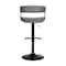 Armen Living Calista Adjustable Bar Stool in Gray Faux Leather with Golden Bronze and Black Metal LCCABACOGRY - alternate 9